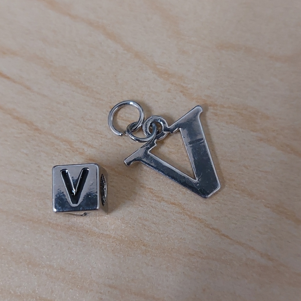 Letter V charms